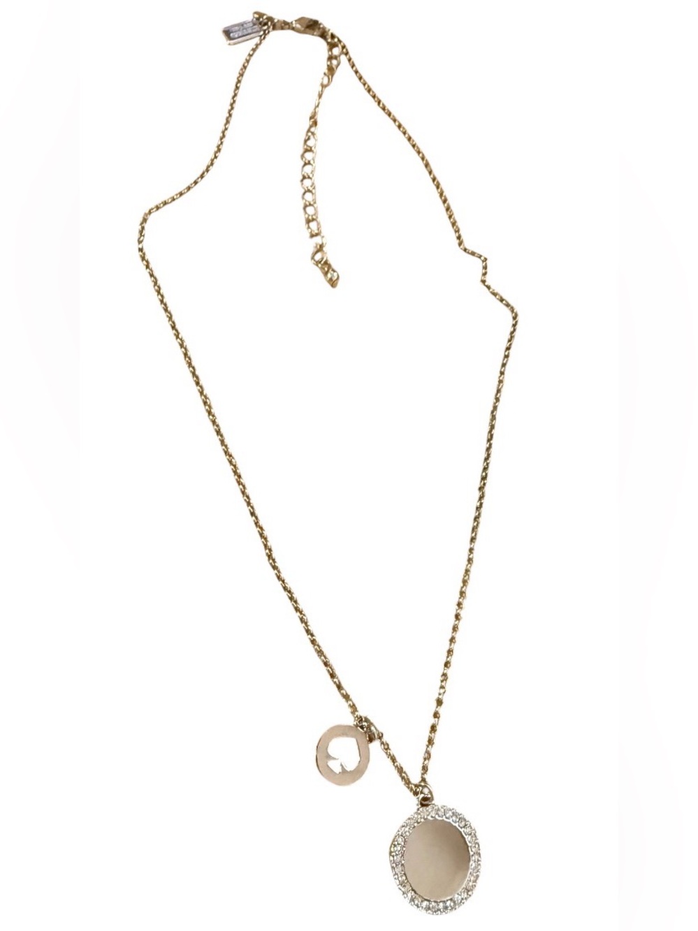 Kate Spade New York "Spot The Spade Collection" Pave Charm Pendant Necklace
